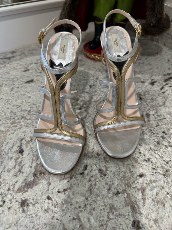 Prada Shoes - Prada Vintage Leather T-Strap Heels
Size: 37/7; Like new, beautiful condition
